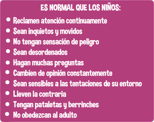 Comportamientos habituales de los niños de 2 años