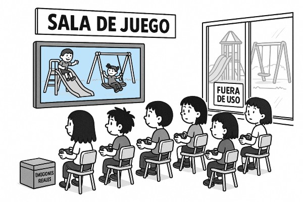 Perjuicios de sustuir el juego real por el juego virtual