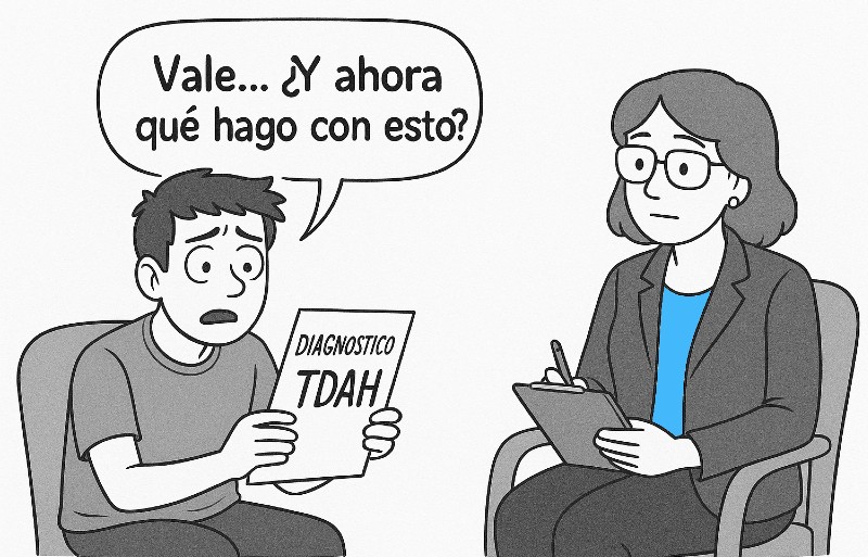 adulto con TDAH que acaba de recibir el diagnóstico y no sabe qué hacer