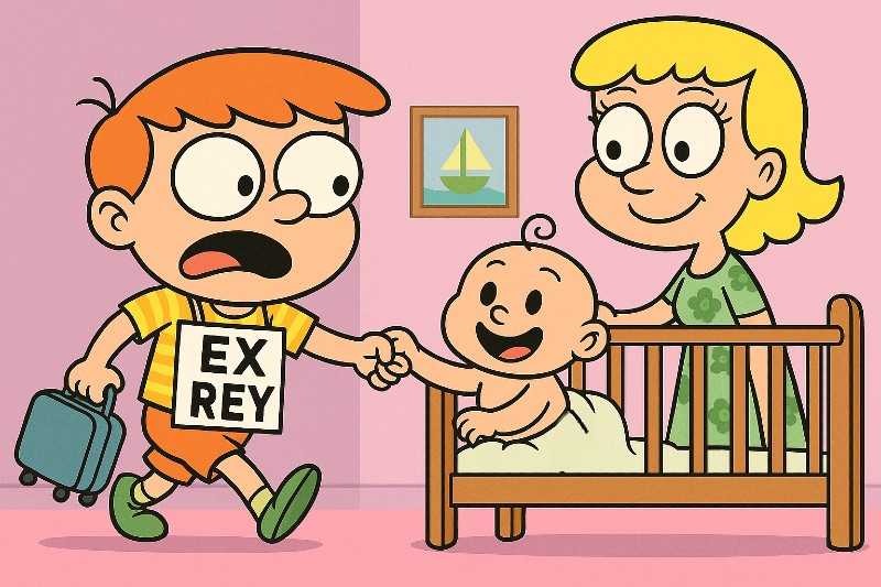 niño que se siente desbancado por su hermanito recién nacido