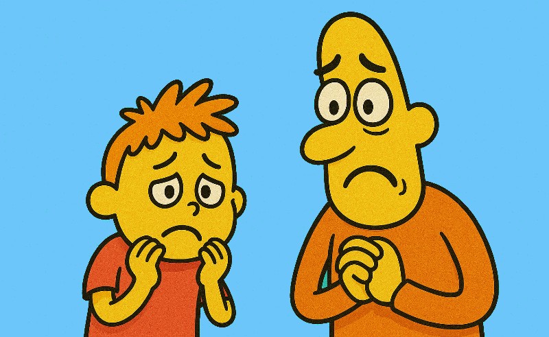 un padre traslada a su hijo su propia ansiedad