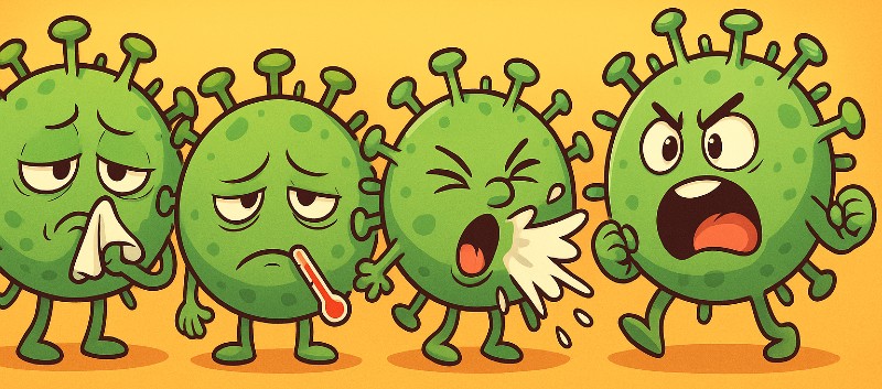 representación de virus del resfriado