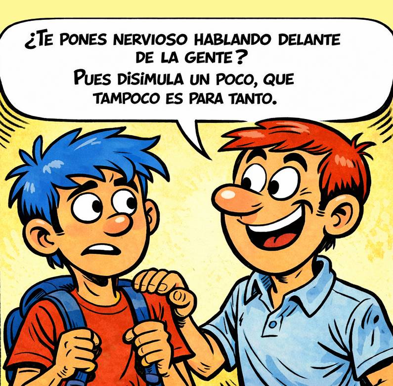 Padre relativizando los problemas de su hijo adolescente