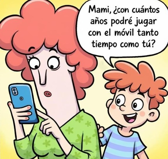 Un niño hace una pregunta incómoda a su madre