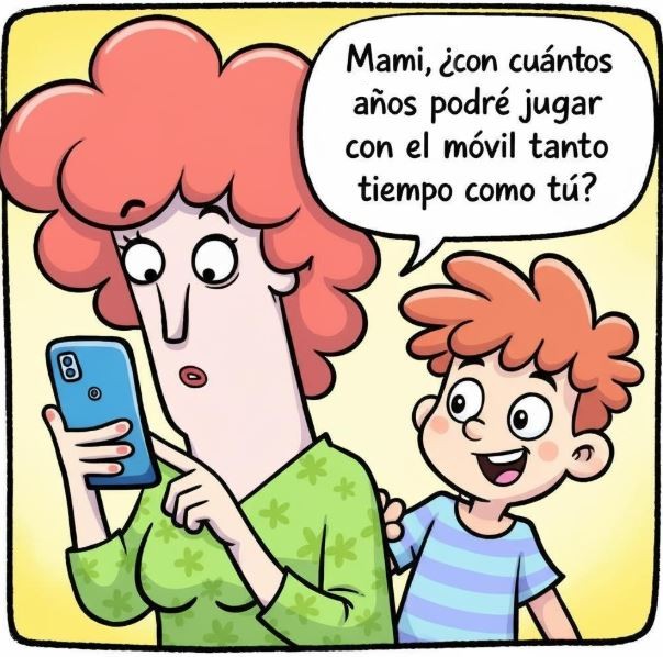 Un niño hace una pregunta incómoda a su madre