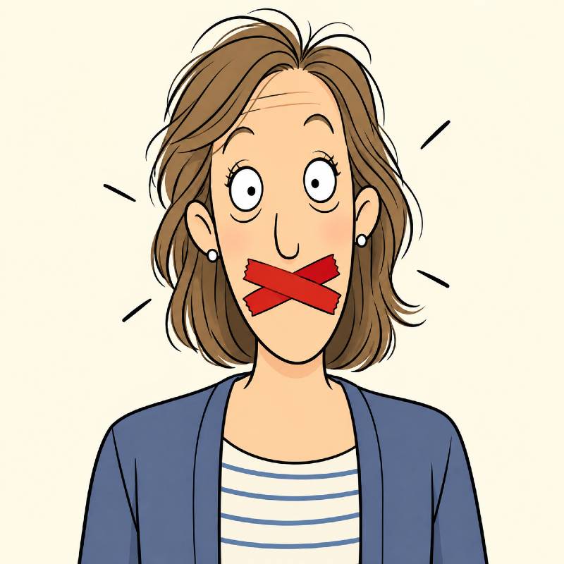 Mujer con problemas de comunicación verbal
