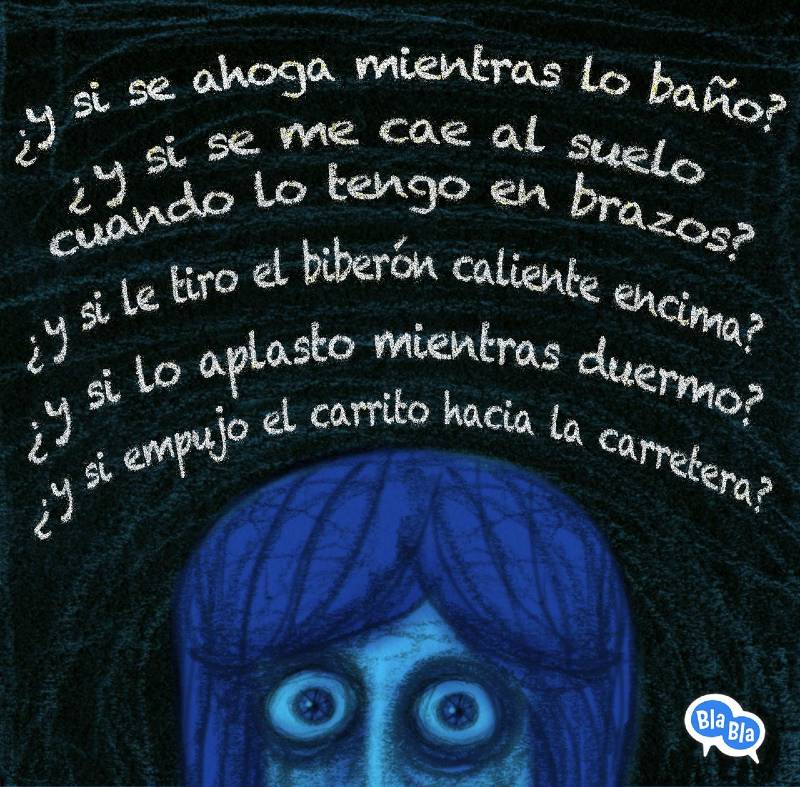 Una mujer sufre porque tiene pensamientos intrusivos sobre su hijo recién nacido