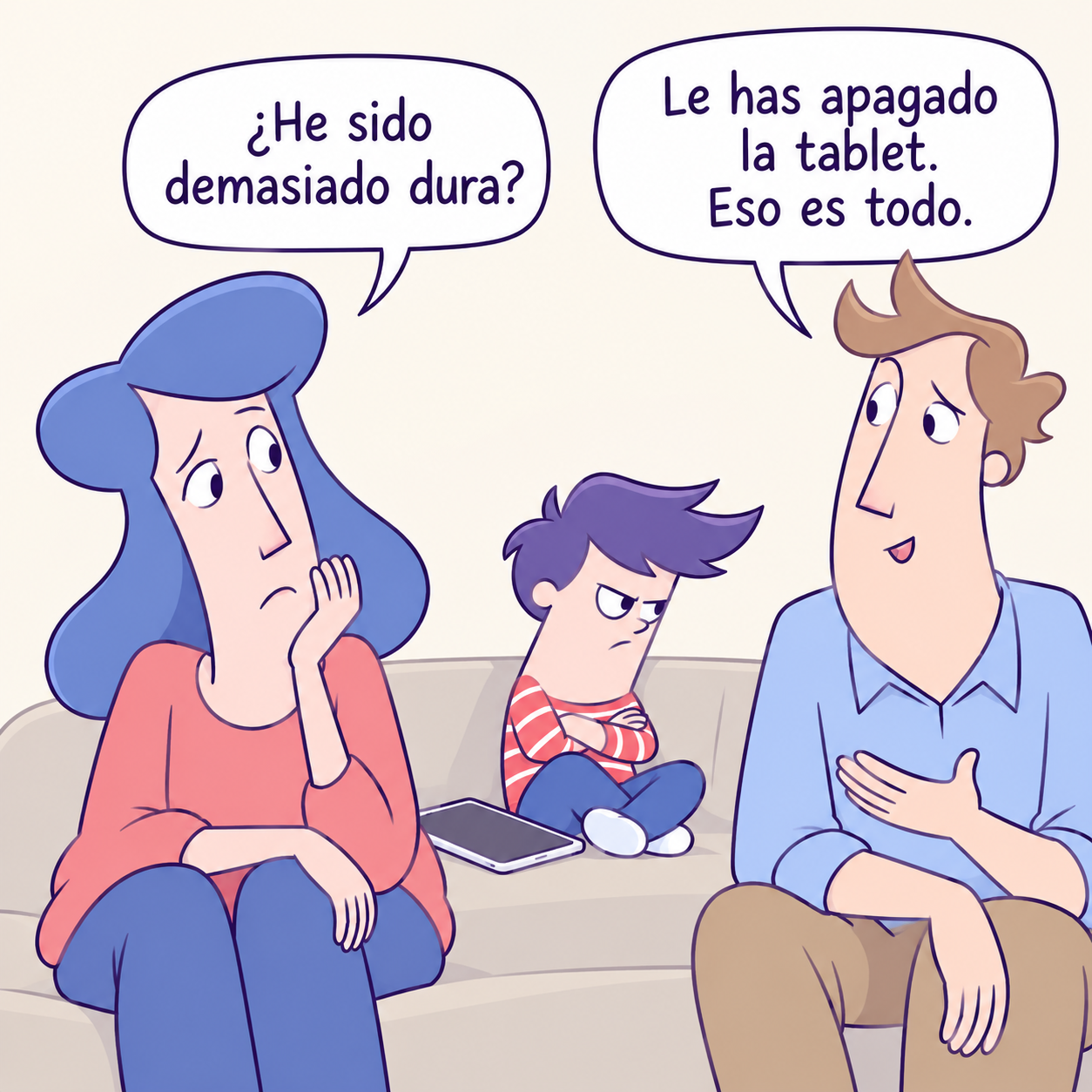 Una madre se pregunta si ha sido demasiado dura al establecer un límite a su hijo